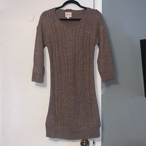 Brown sweater dress